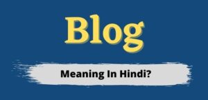 blog meaning in hindi